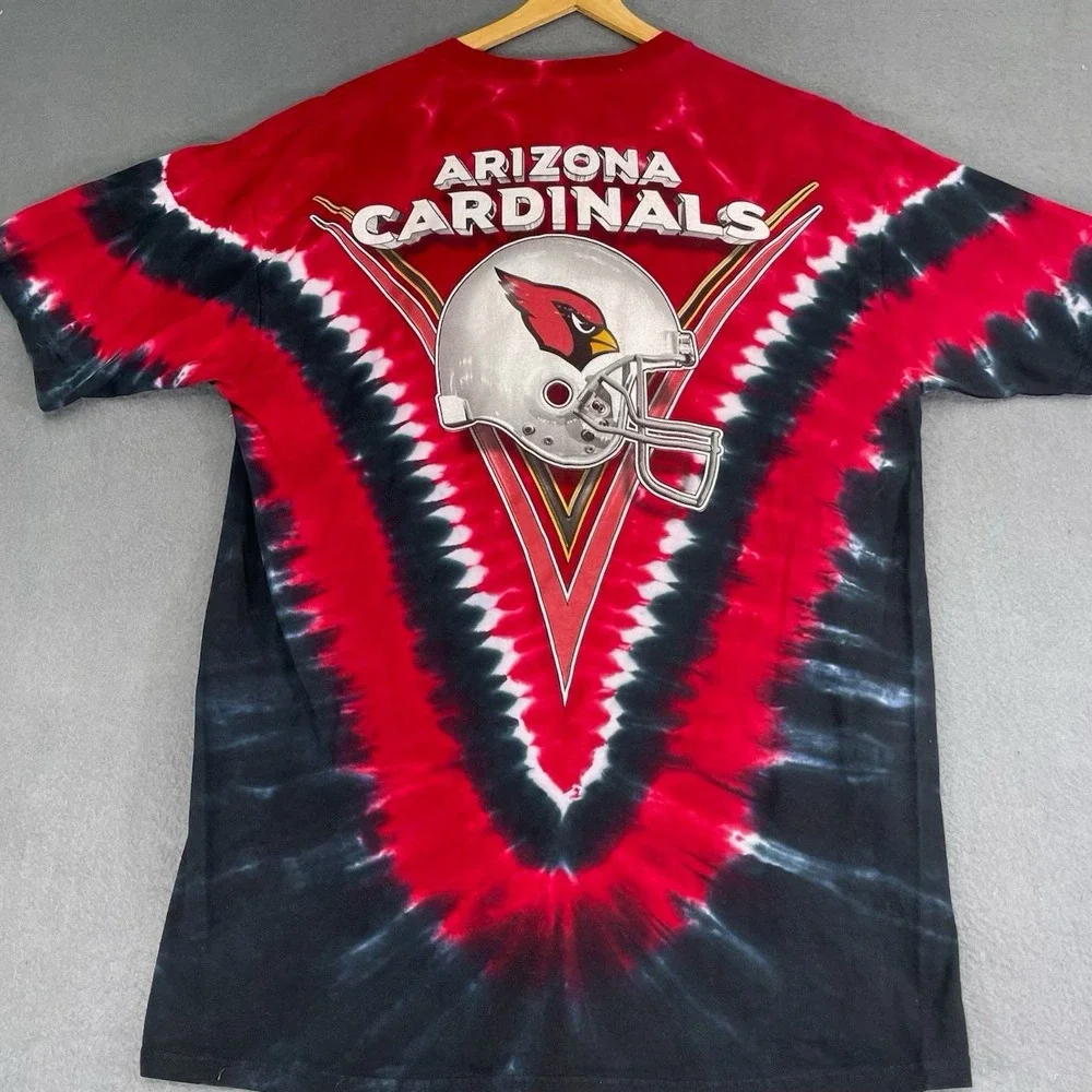 Vtg‎ Majestic Arizona Cardinals Tshirt XL NFL Tie Dye All Over Graphic Tee